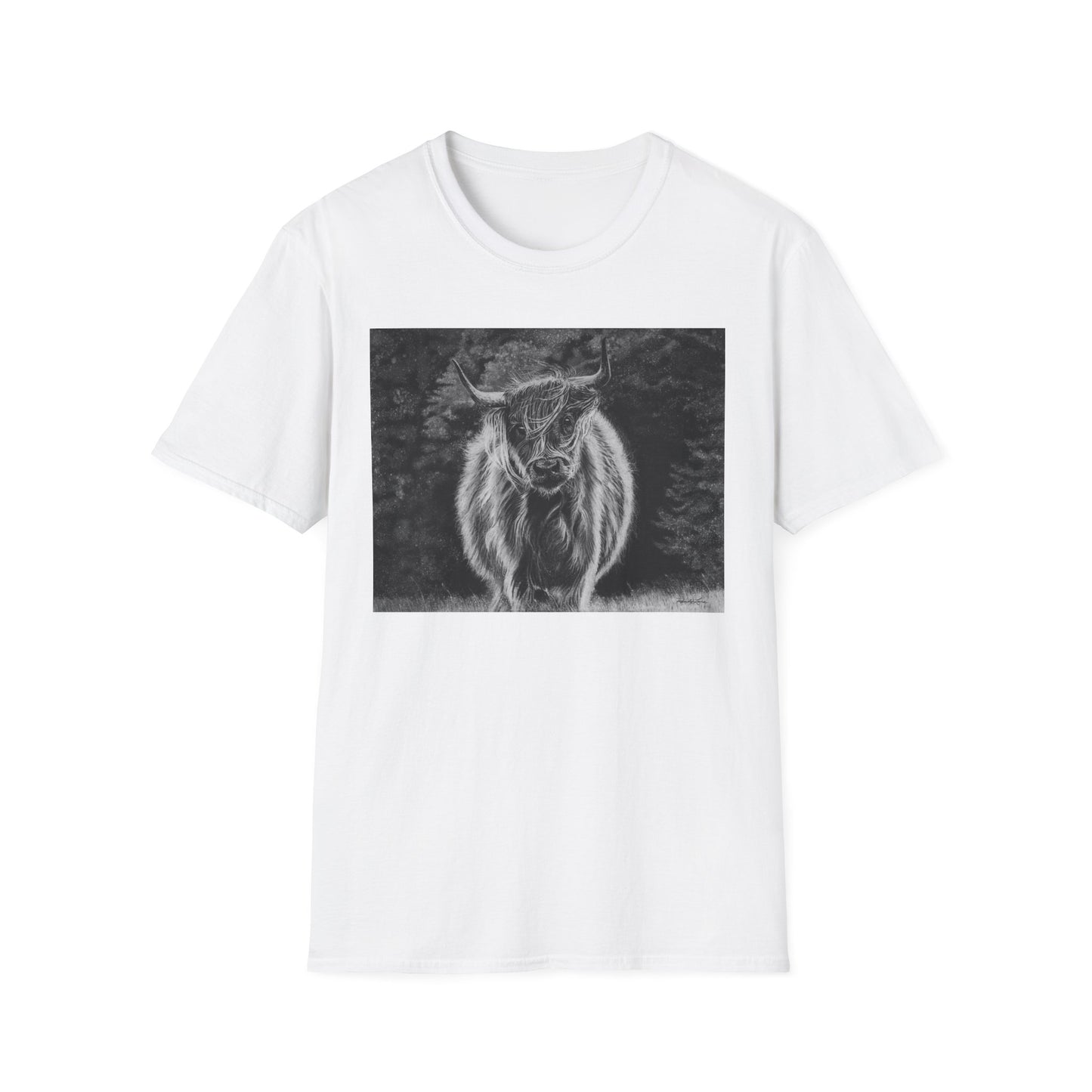 Ragamuffin. Highland Cow Unisex Softstyle T-Shirt