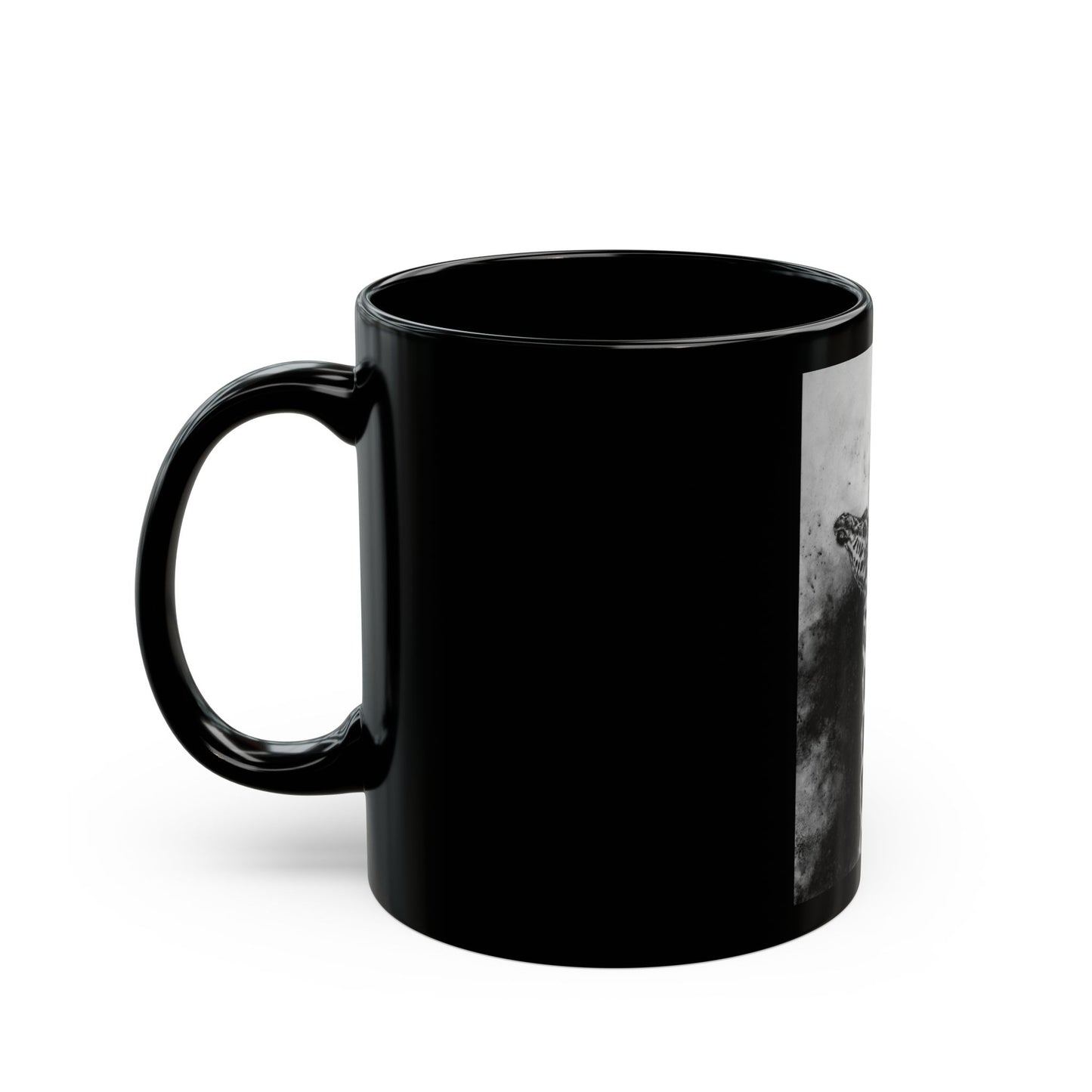 Grace in the Grassland, Giraffe Black Mug (11oz, 15oz)