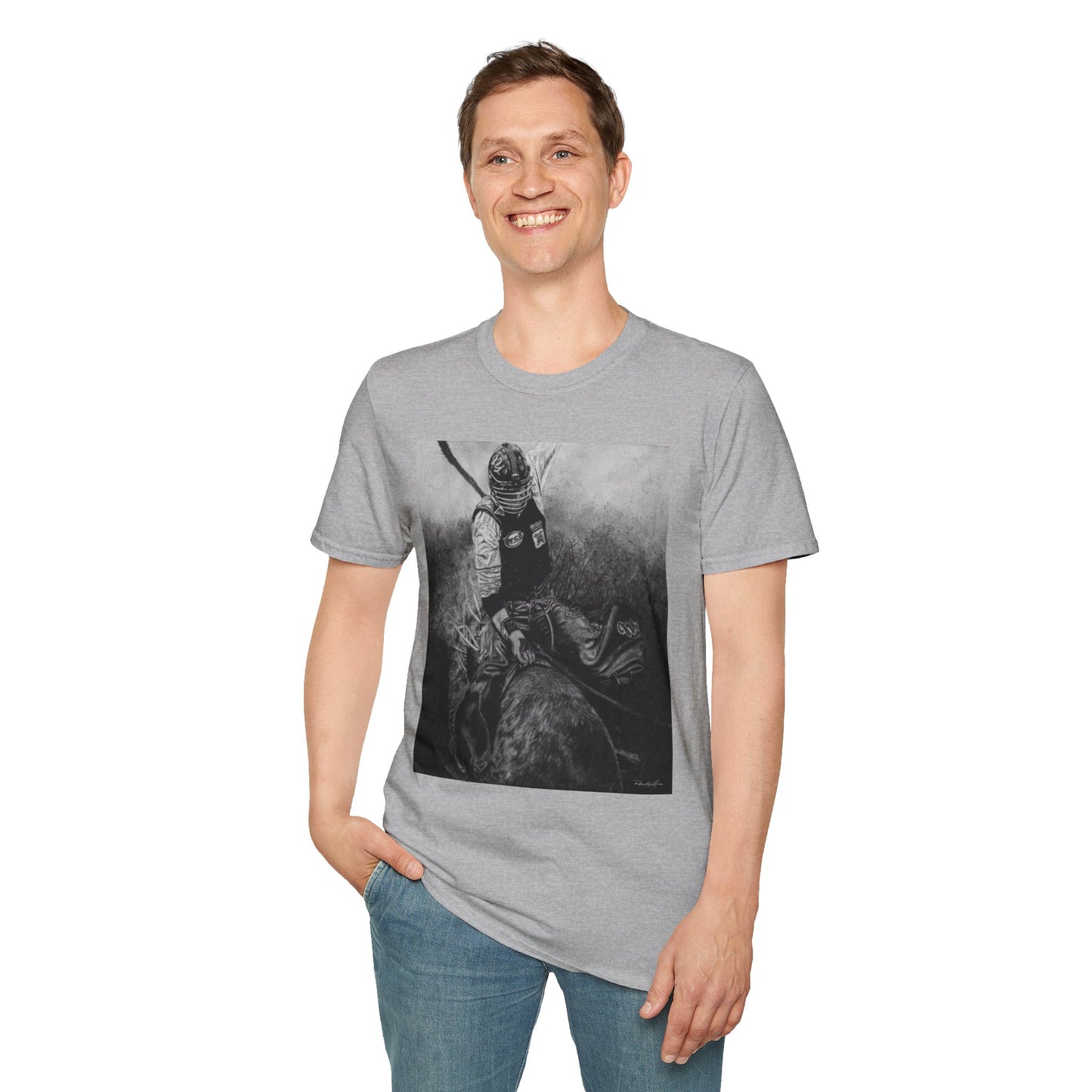 Gettin Frosty. Bull Rider Graphic Tee, Soft Style Casual Shirt