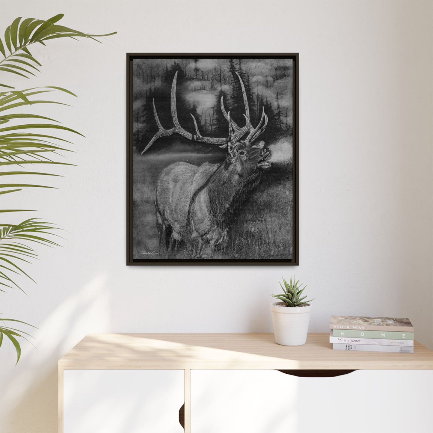 Mountain Music, Framed Elk Print