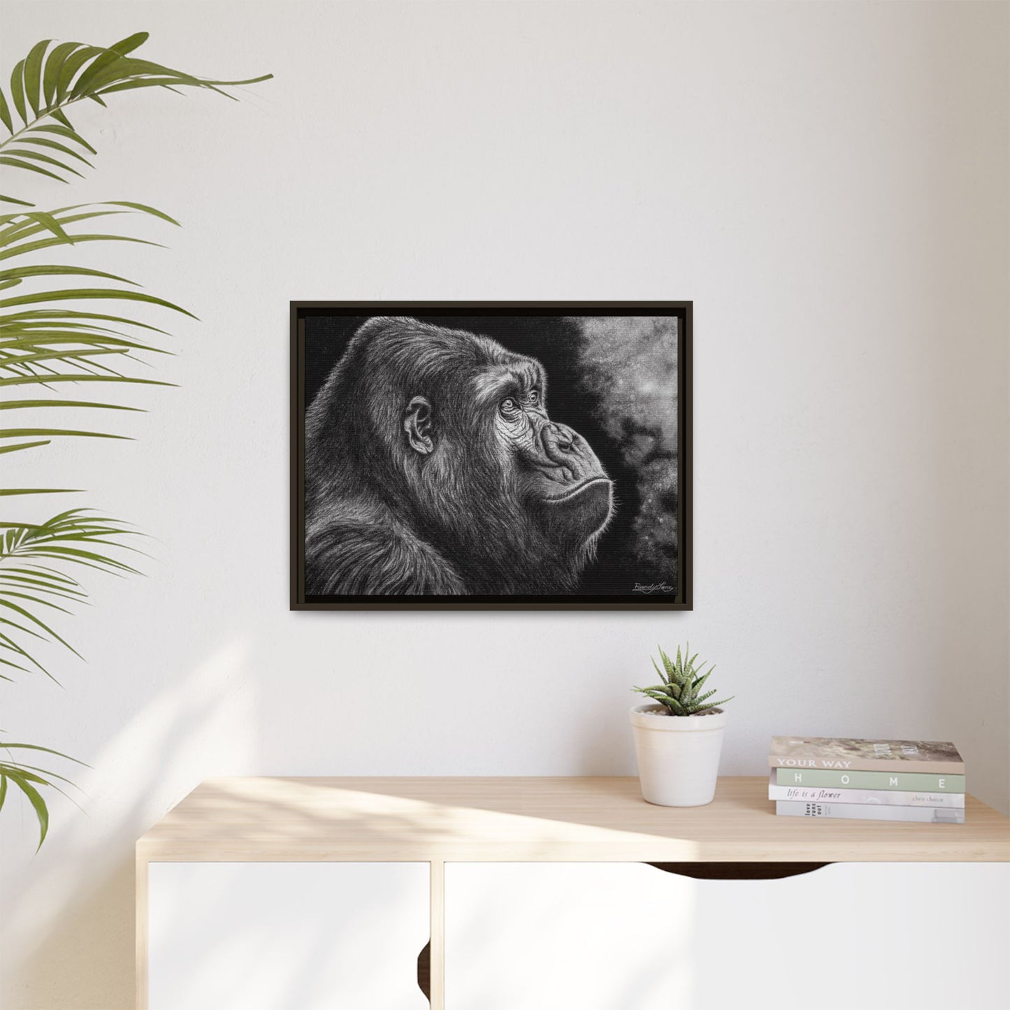 Gorilla, Framed Art Canvas Wall Decor