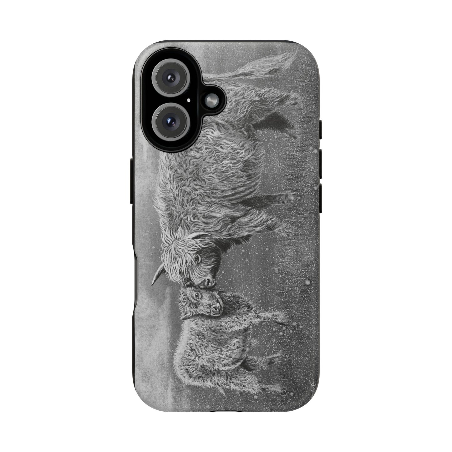 Highland Love, Highland Cow theme Phone Case, Tough Cases