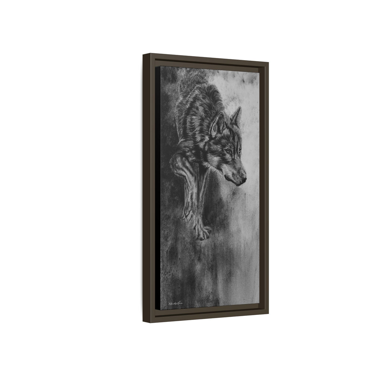 Specter, Wolf Portrait Framed Matte Canvas Wall Art