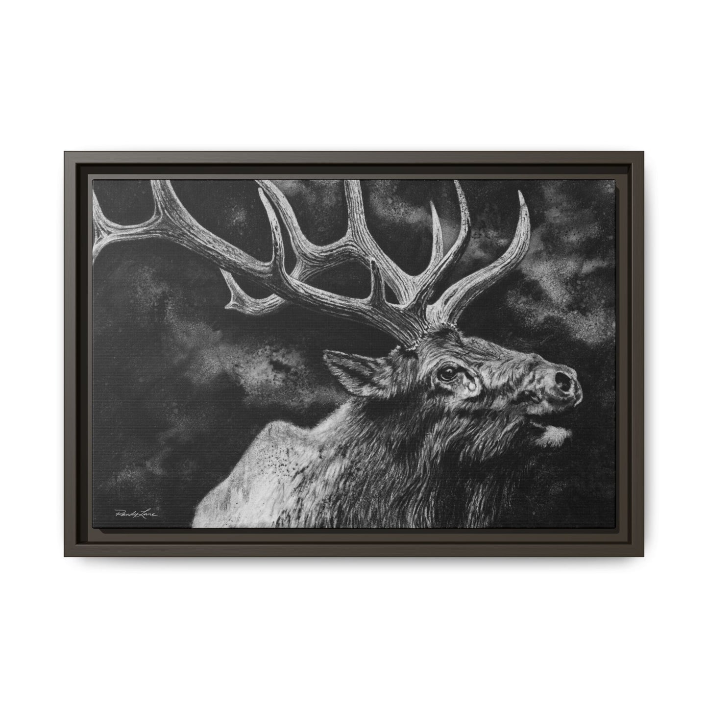 Gladiator, Framed Elk Wall Art,  Matte Canvas