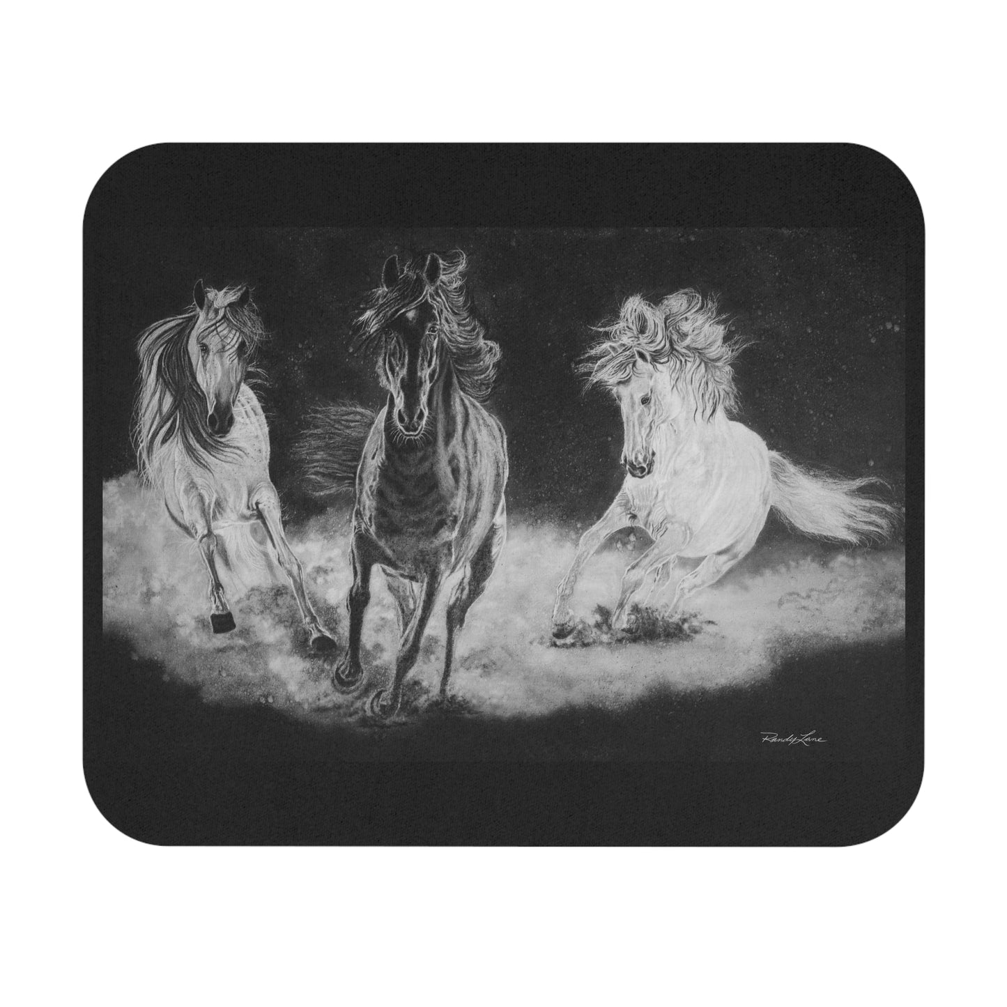 Midnight Run. Horse Print Mouse Pad