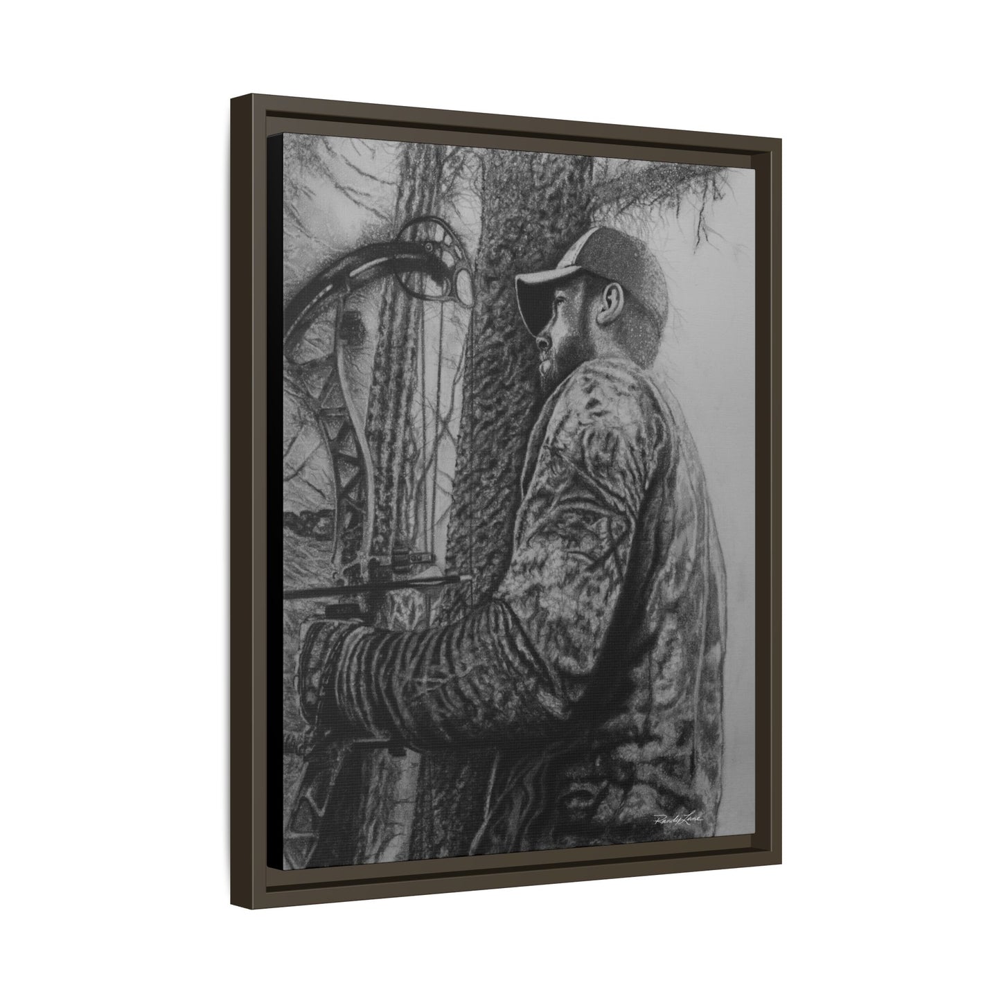 The Grind, Framed Matte Canvas Archery Hunting Art Print