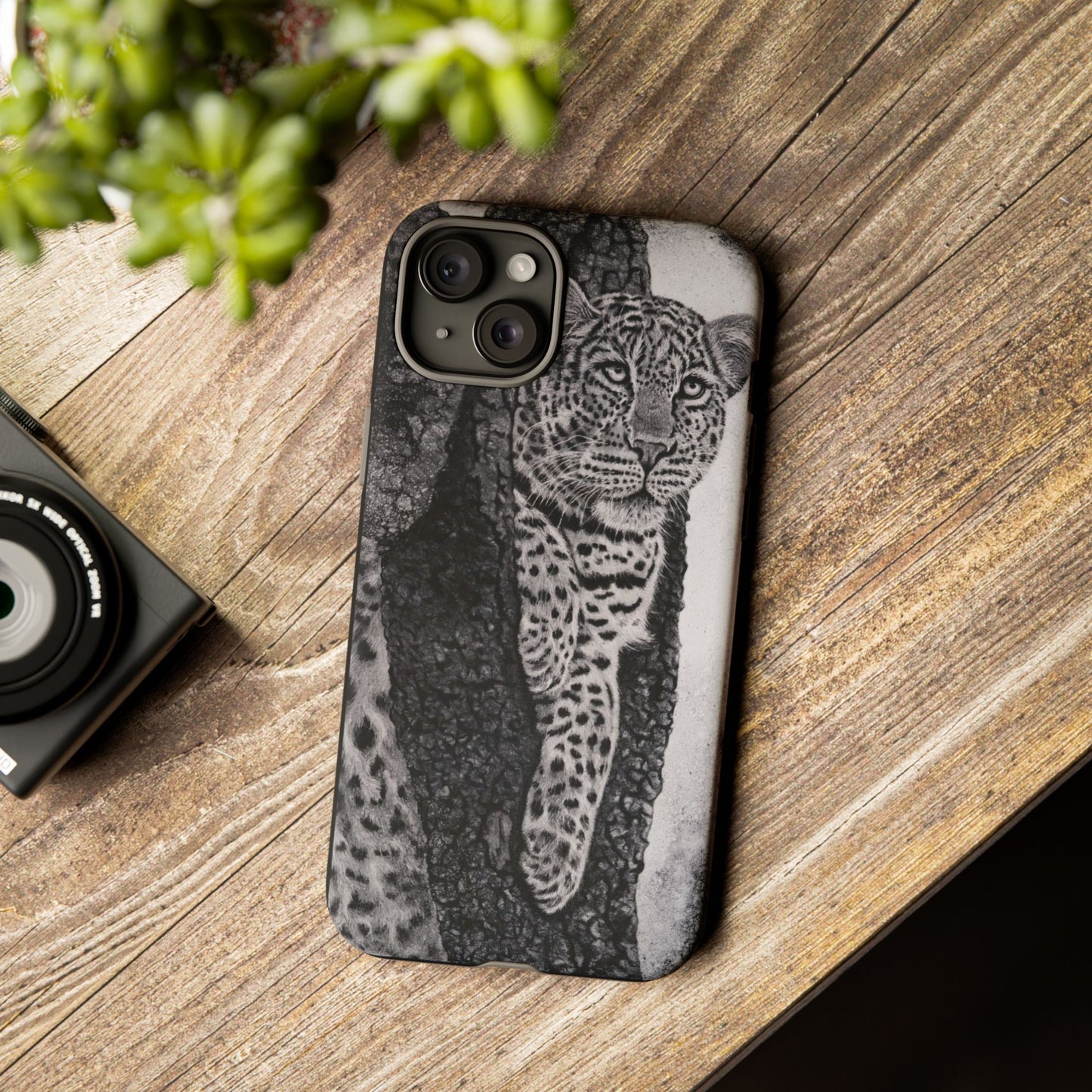 Tree Hugger, Leopard Phone Case