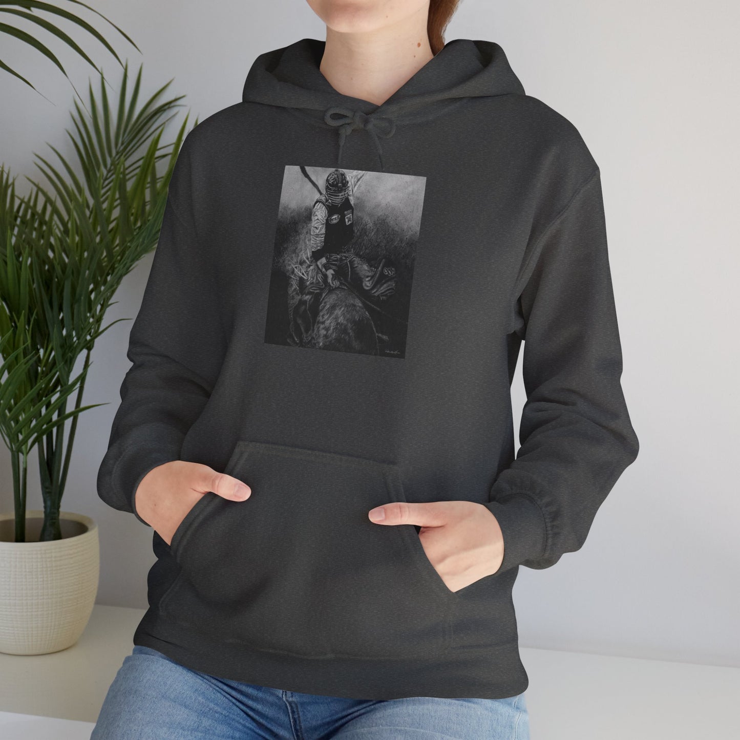 Gettin Frosty. Bull Rider Unisex Hooded Sweatshirt