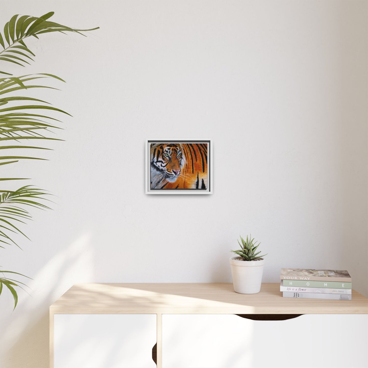 Tiger Stripe, Framed Tiger Canvas Print
