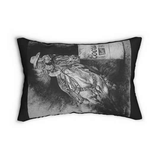 Sophie's Run. Rodeo Barrel Racer Lumbar Pillow