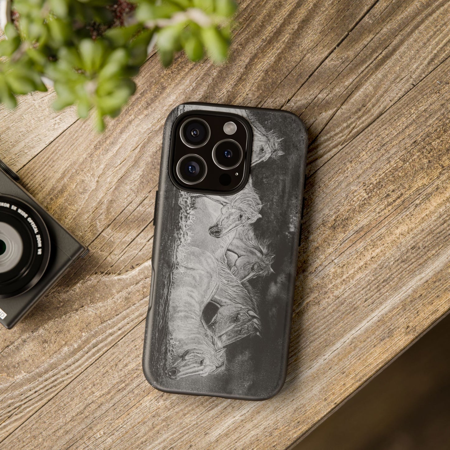 Night Swim, Horse-Themed Phone Case, Stylish Tough Cases