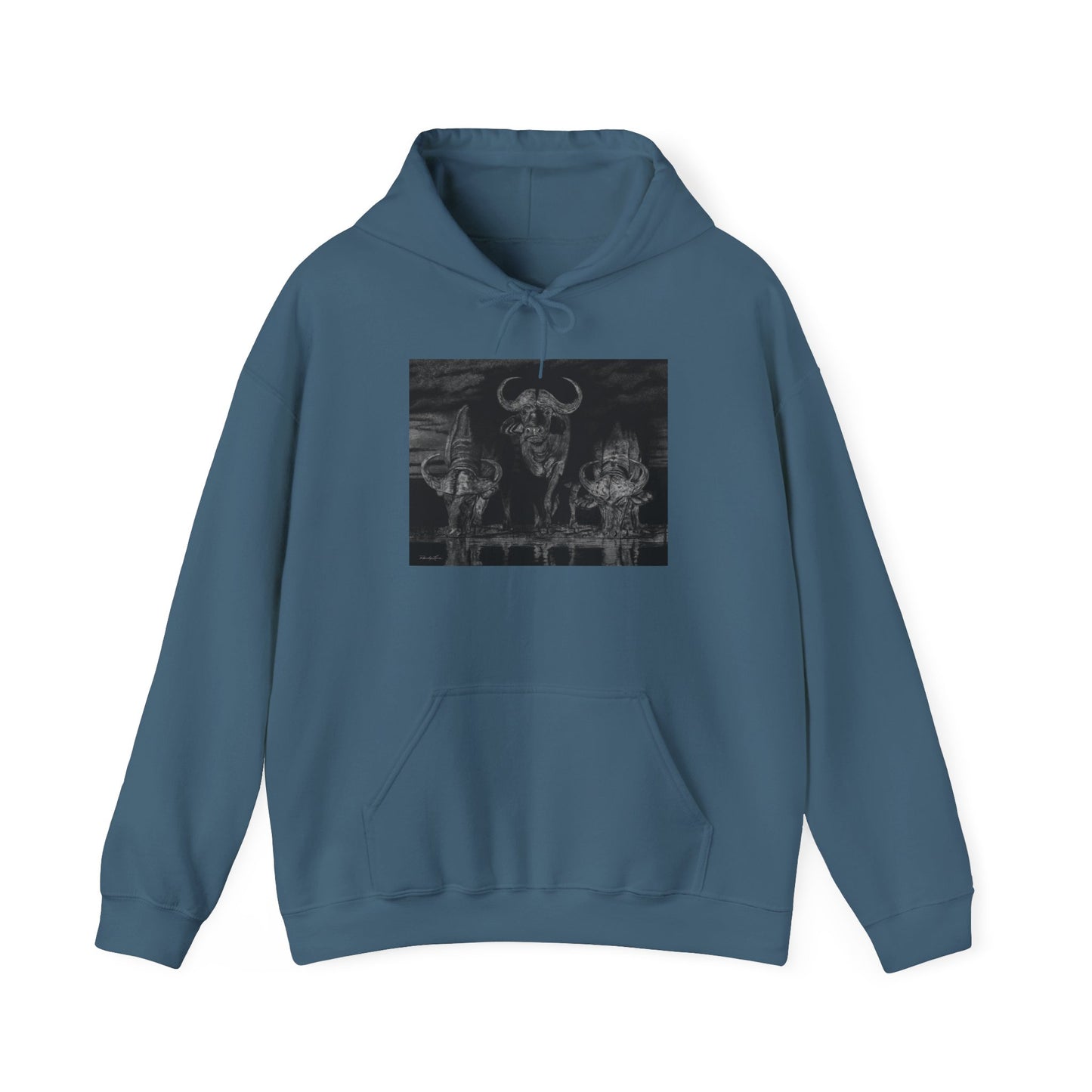The Waterhole, Cape Buffalo Hooded Sweatshirt