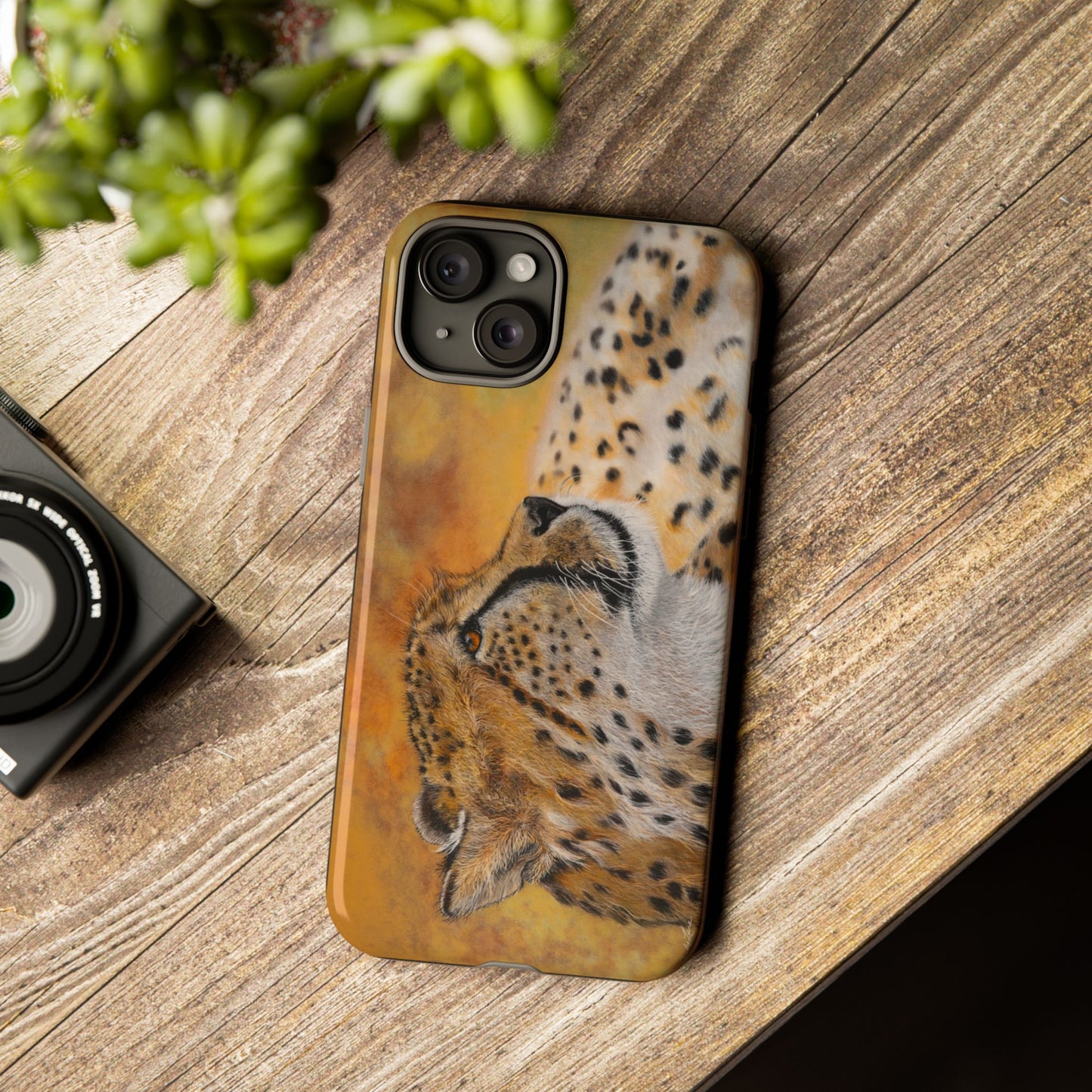Cheetah Chill, Cheetah Phone Case, Tough Cases