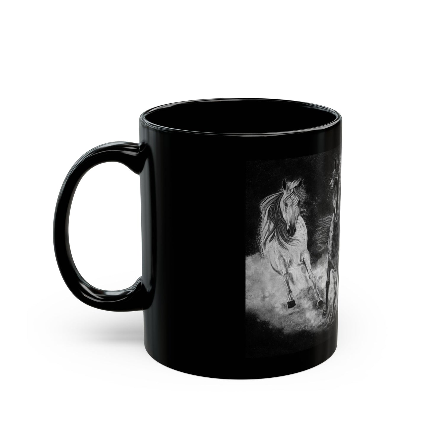 Midnight Run. Horse Art Mug