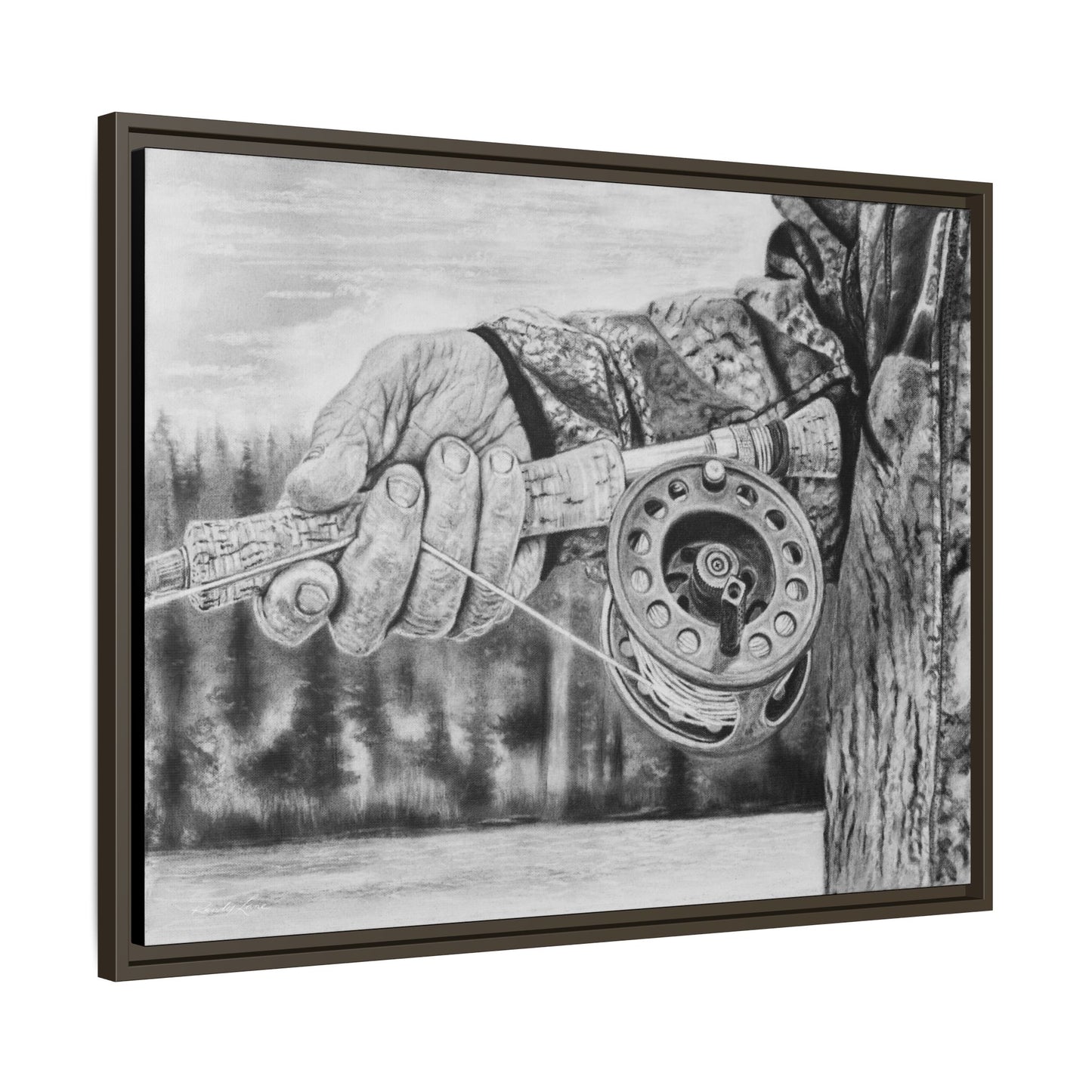 Therapy, Framed Canvas Fishing Fine Art Print