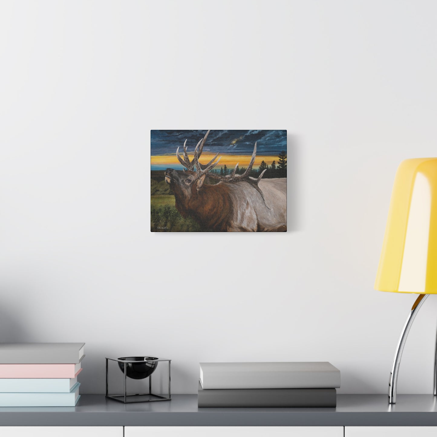 Sunset Serenade,  Elk Canvas Art Print