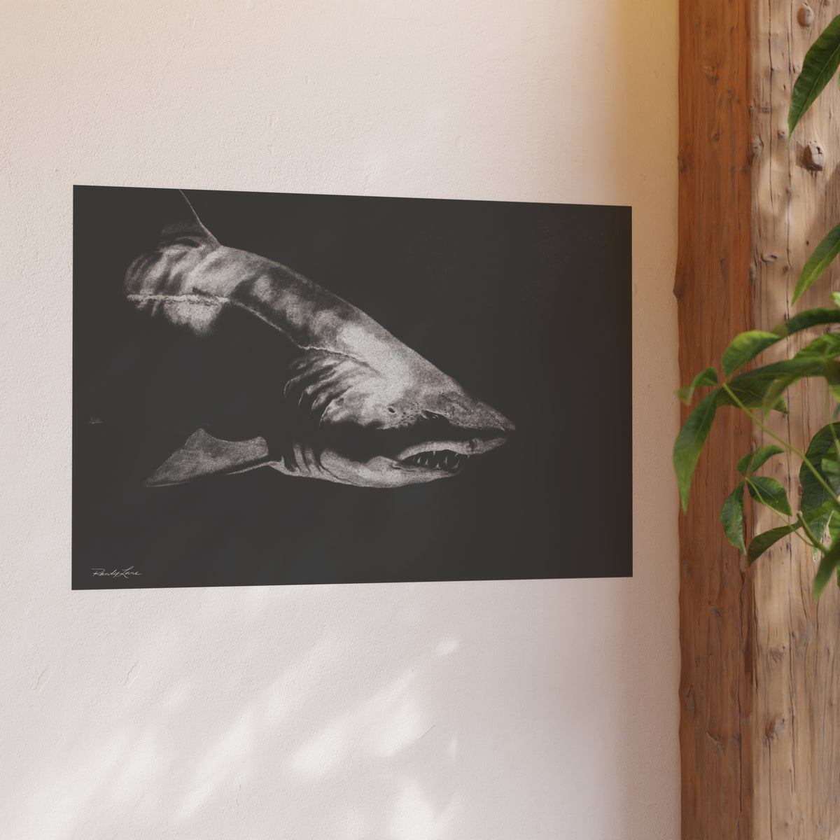 Below, Shark Fine Art Print, Satin/Matte Wall Art
