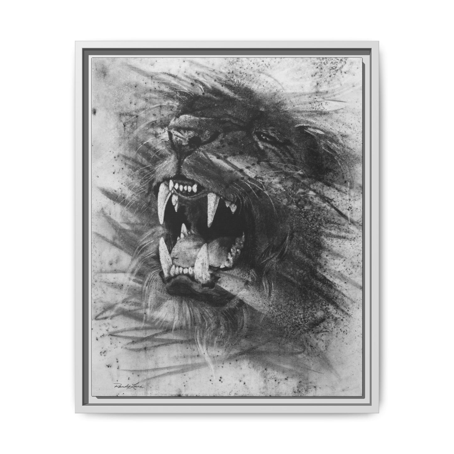 Let the Lion Roar, Framed Canvas Lion Art
