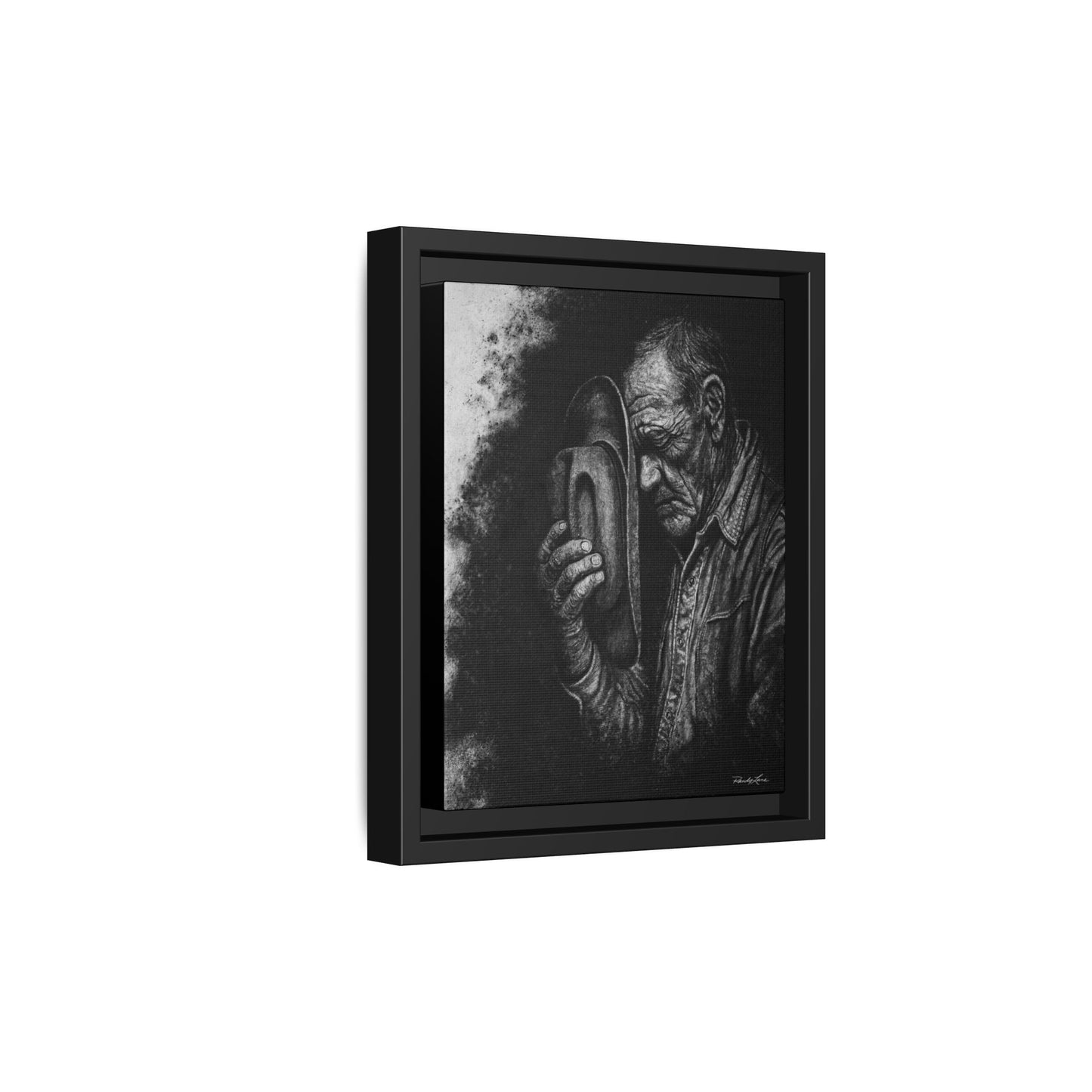 Cowboys Prayer.  Framed Stretched Matte Canvas Art Print