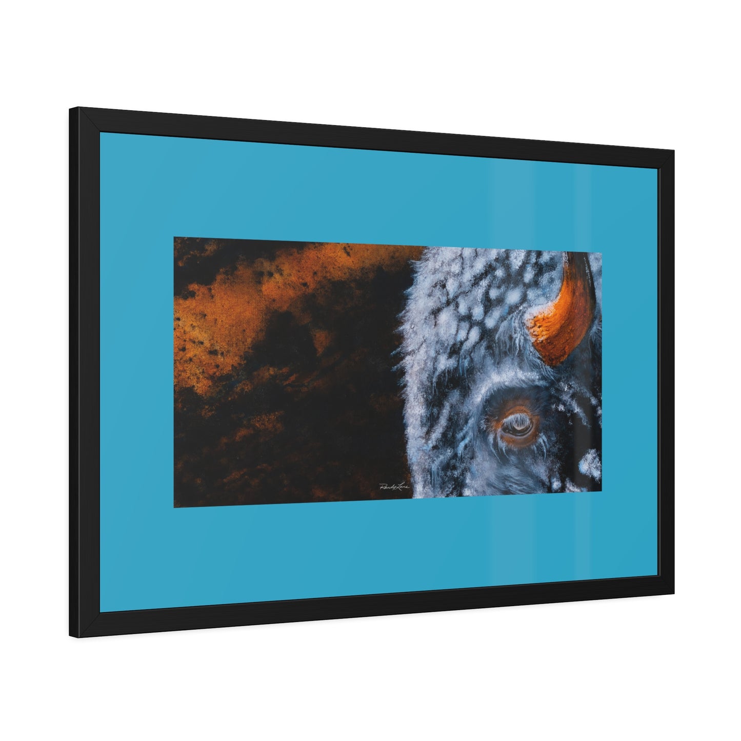 Storm Bison, Framed Fine Art Print
