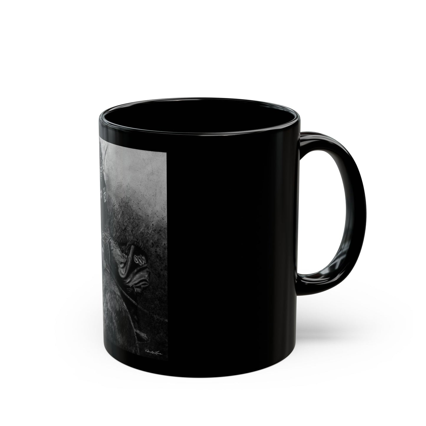 Gettin Frosty. Bull Rider Black Mug