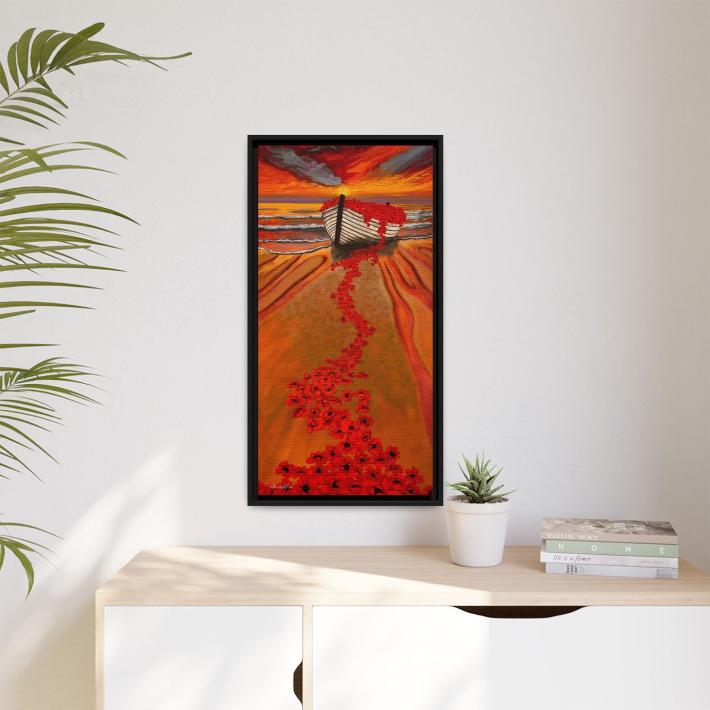 Grace Garden, Vibrant Framed Canvas Art