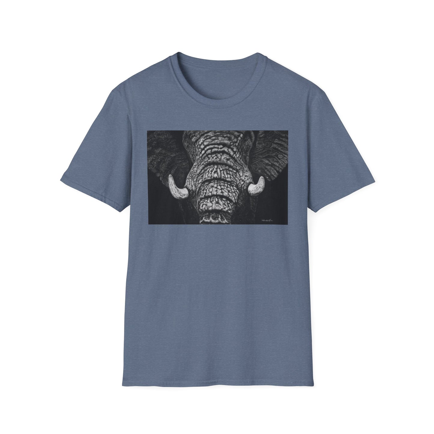 Ebony and Ivory, Elephant Graphic Unisex Softstyle T-Shirt
