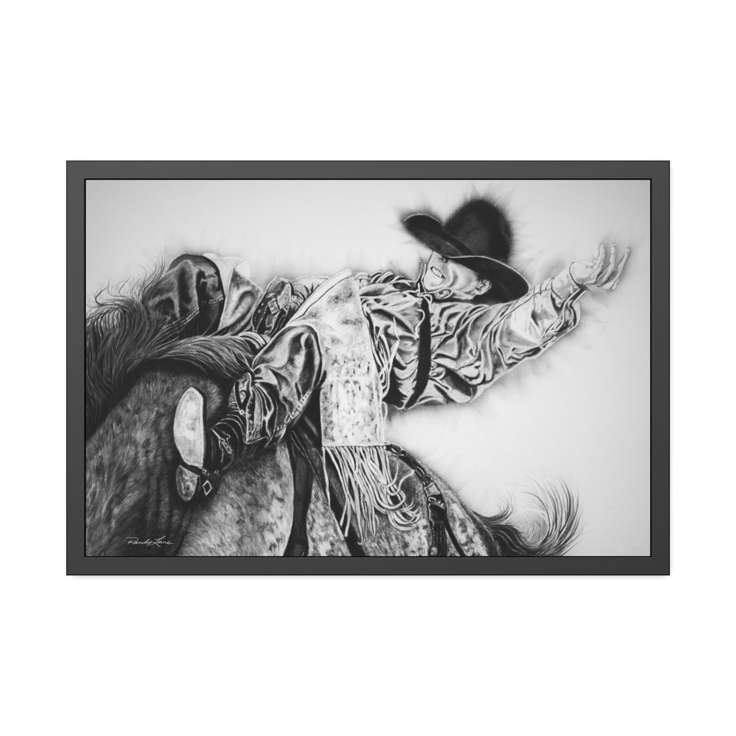 Go Time. Framed Rodeo Art Print