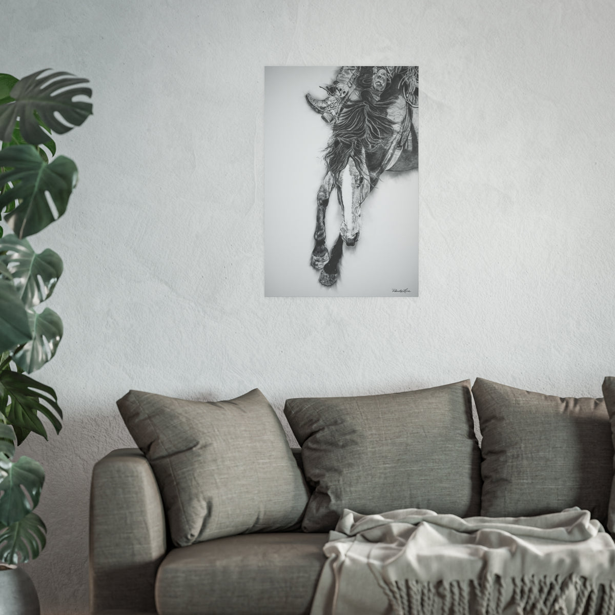 Crazy 8, Rodeo bareback rider Fine Art Print (Satin or Matte)