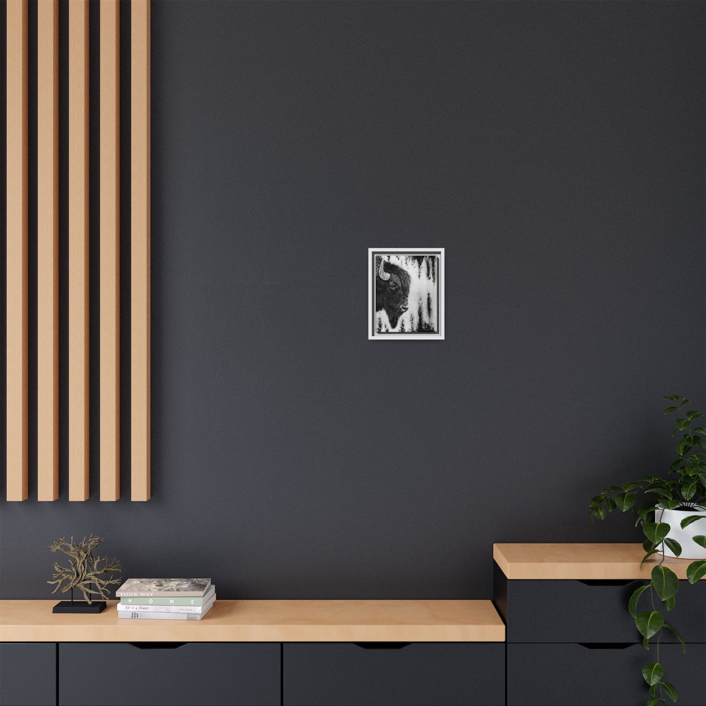 Pride, Framed Bison Canvas Art