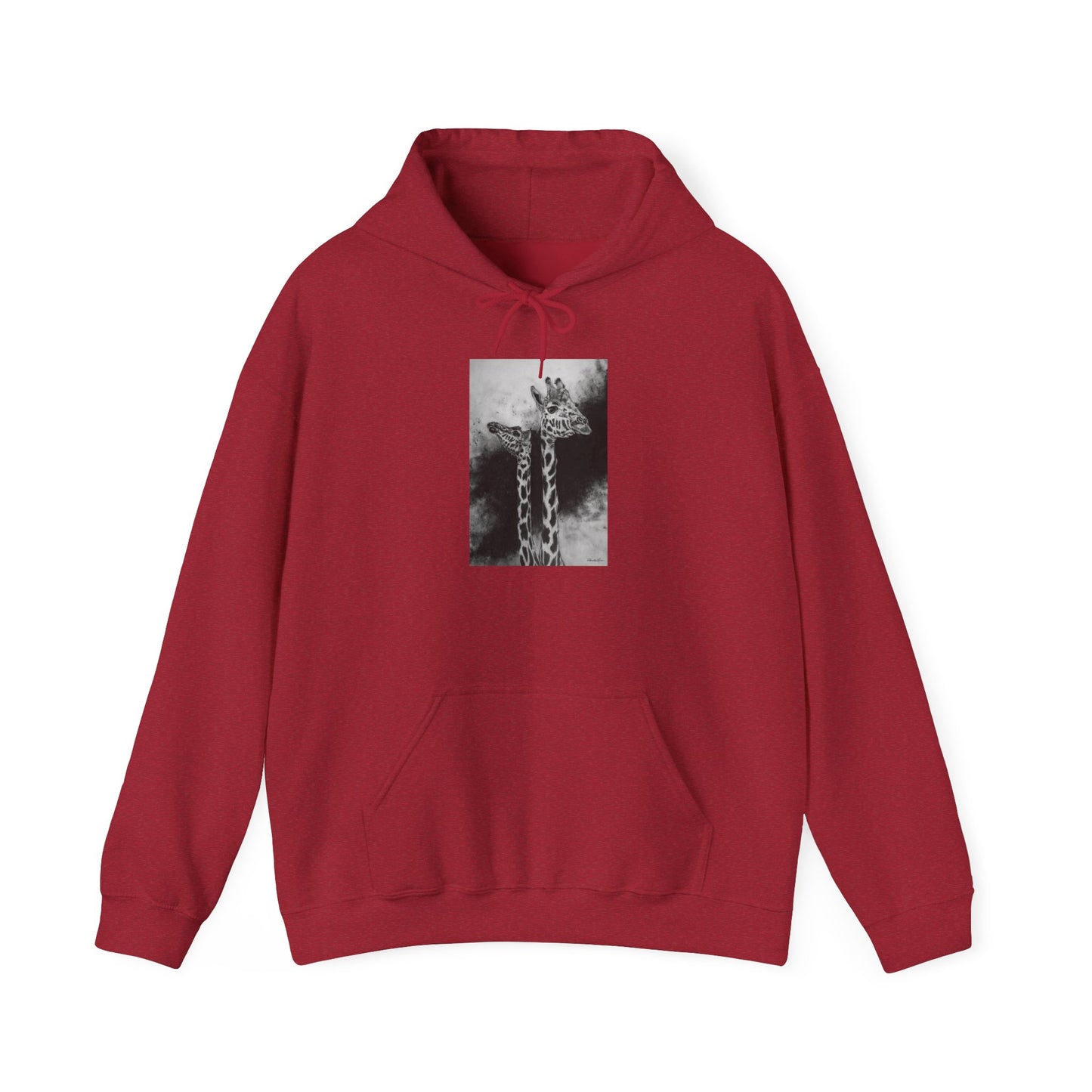 Grace in the Grassland, Giraffe Unisex Heavy Blend™ Hooded Sweatshirt