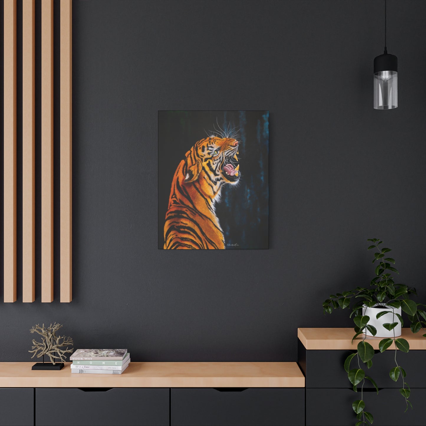 Beautifully Bold, Roaring Tiger Canvas Art