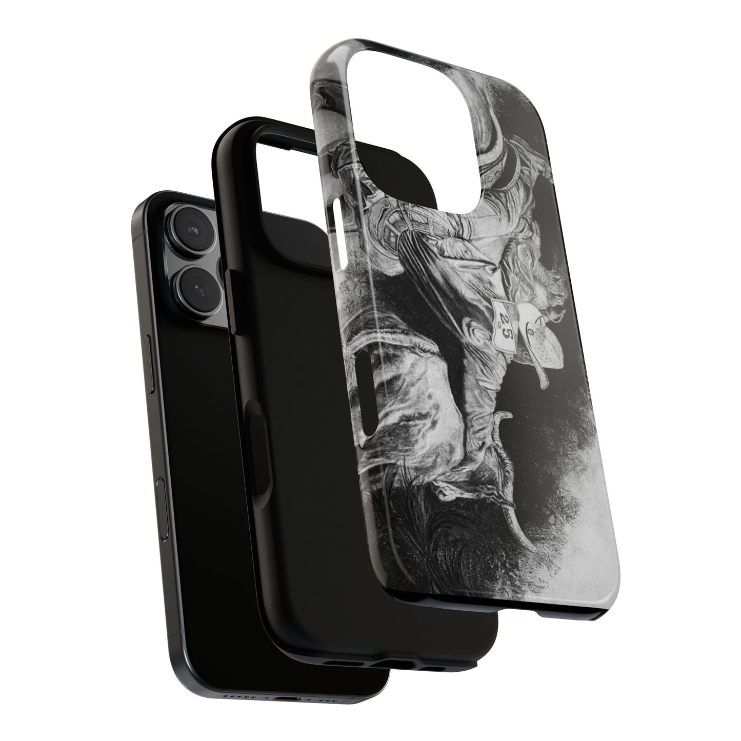 Contact. Cowboy Bulldogger Rodeo Art Phone Case - Tough Cases
