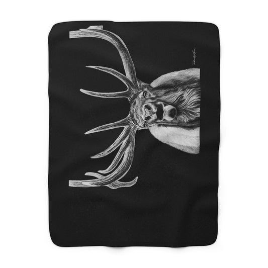 Heavy is the Crown, Elk Sherpa Fleece Blanket