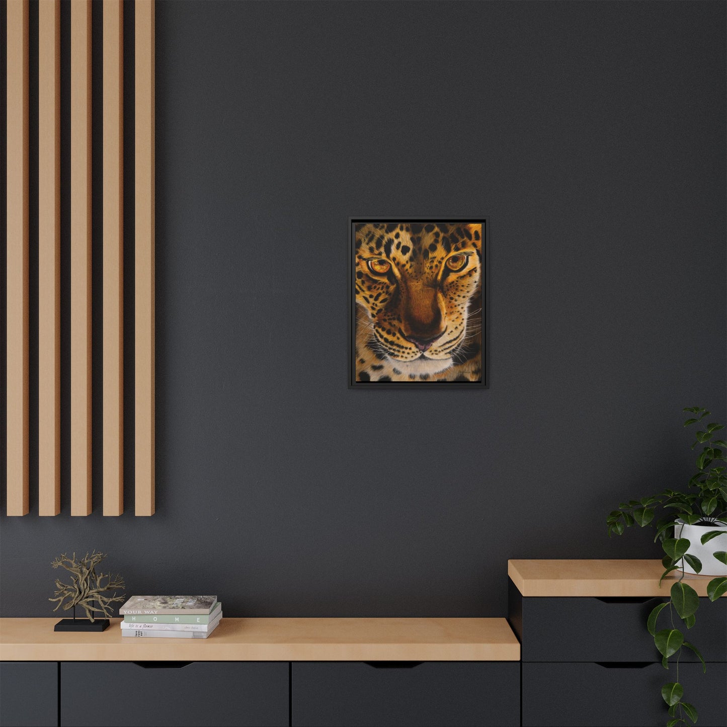 Windows to the Soul, Framed Leopard Canvas Art