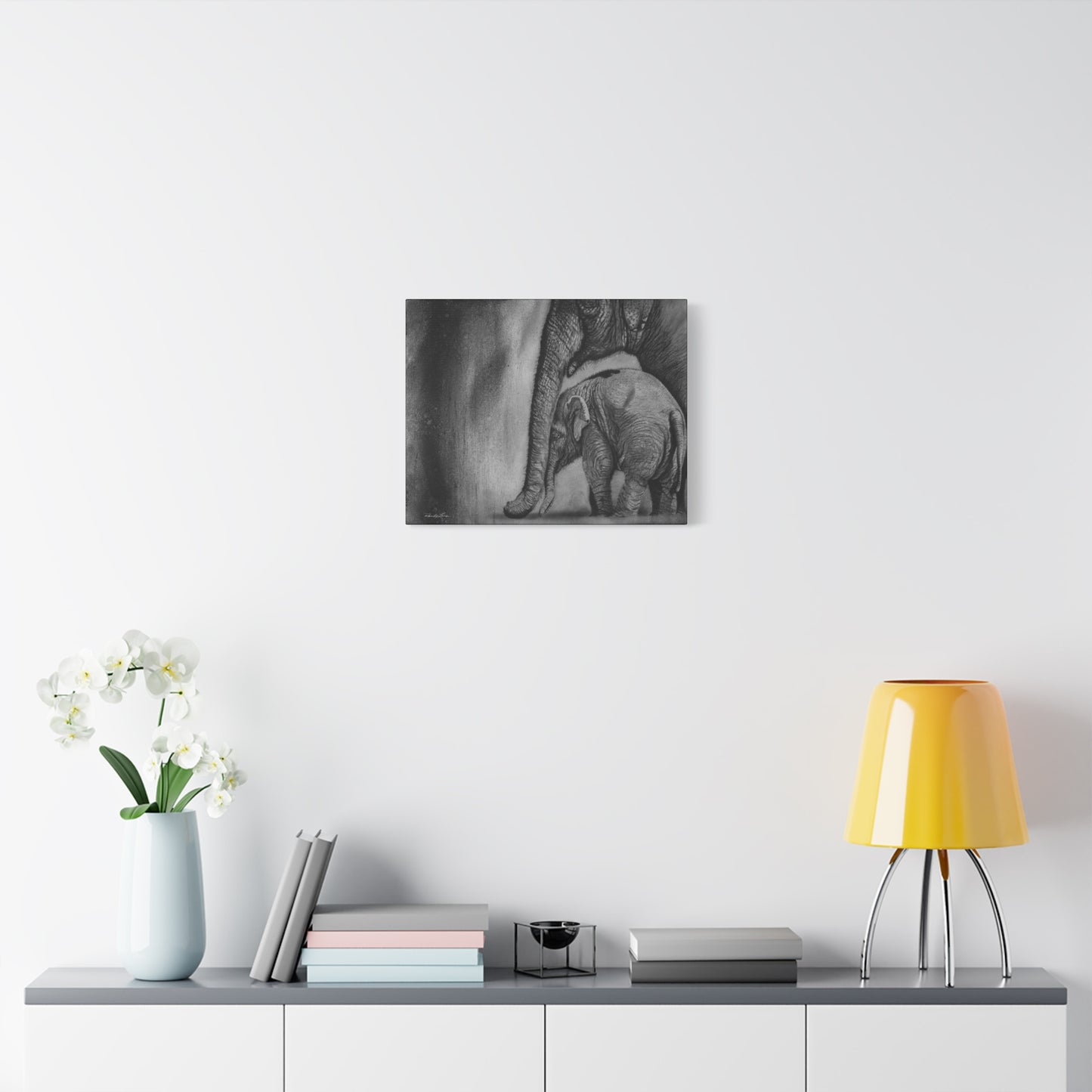 Trunks of Love, Elephant Canvas Art Print