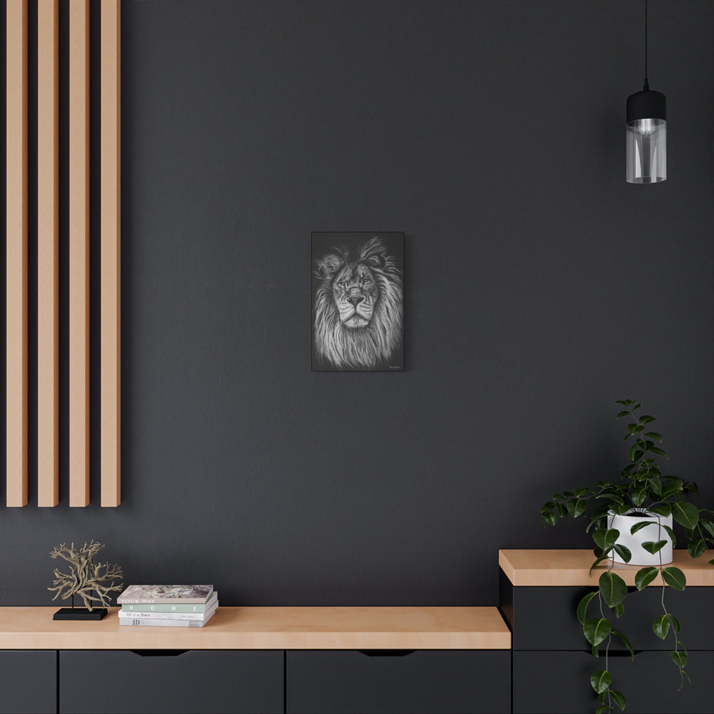 The Mane Event, Matte Canvas Lion Print, Stretched, 1.25"