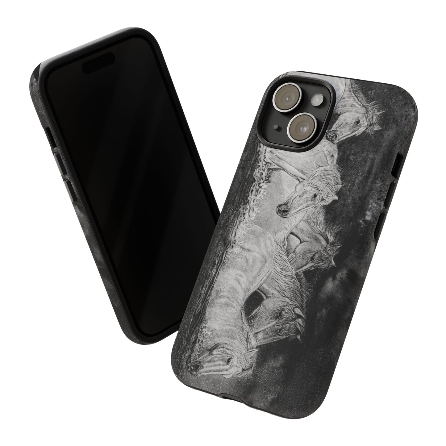 Night Swim, Horse-Themed Phone Case, Stylish Tough Cases