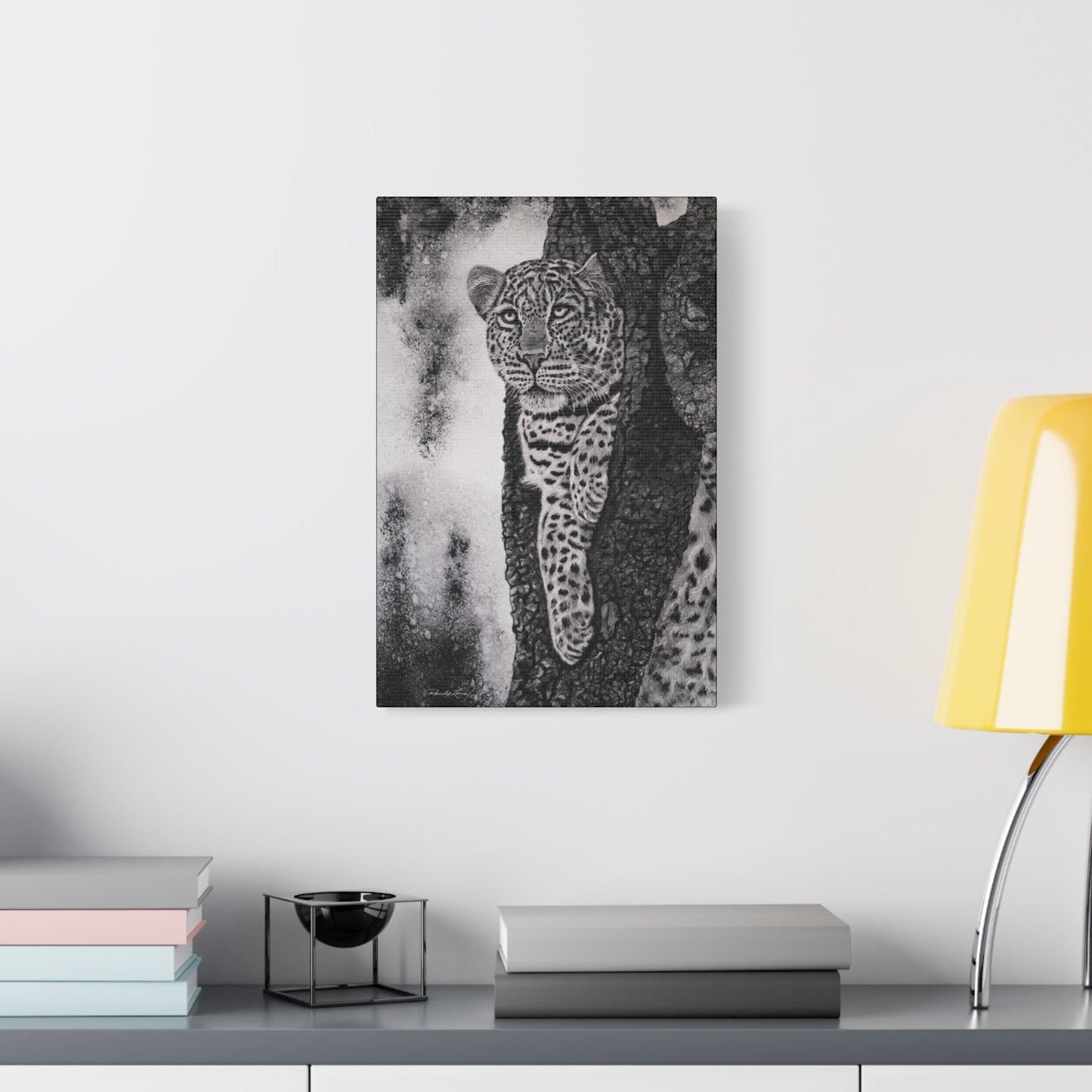 Tree Hugger, Leopard Wall Art Canvas Print