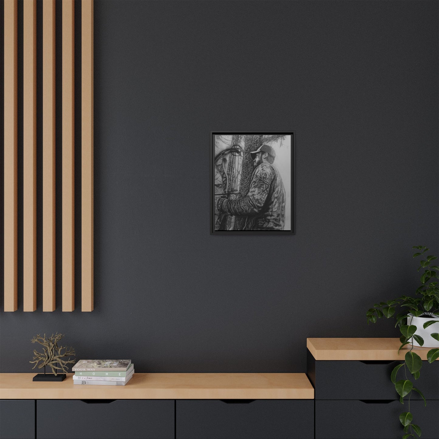 The Grind, Framed Matte Canvas Archery Hunting Art Print