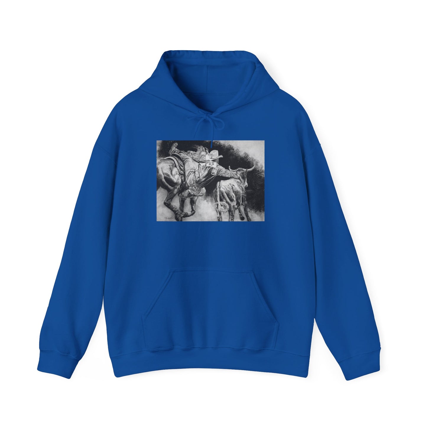 Contact. Cowboy Bulldogger Rodeo Art Unisex Heavy Blend Hoodie