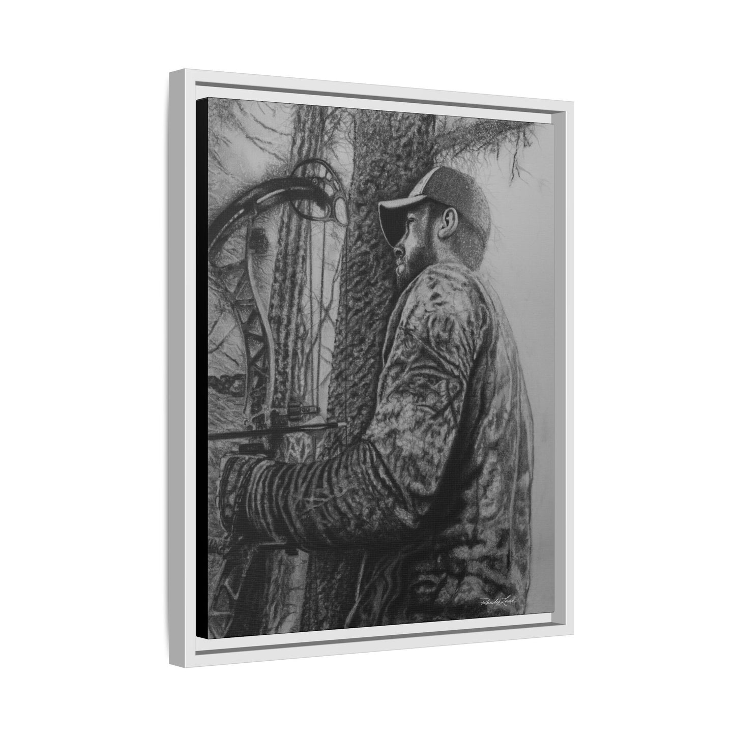 The Grind, Framed Matte Canvas Archery Hunting Art Print