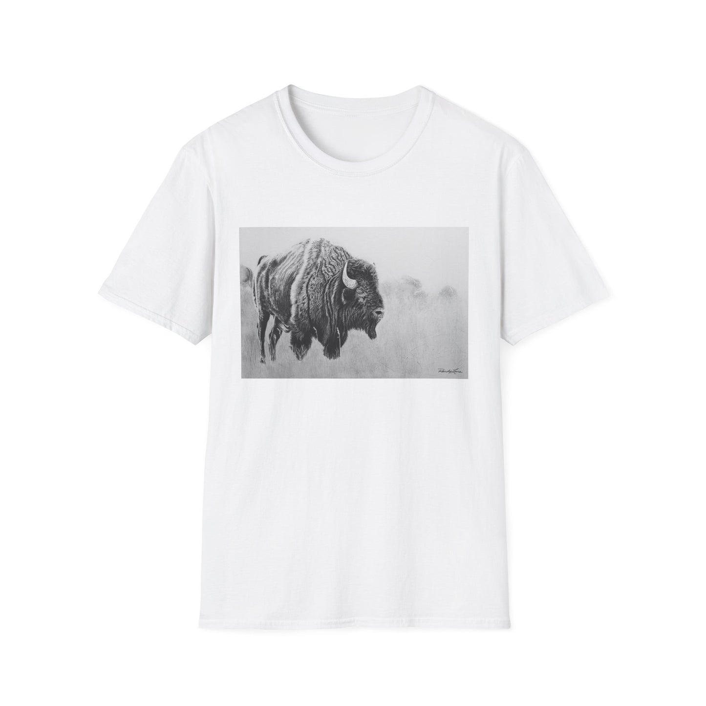 Prairie Bison, Bison Painting T-Shirt — Buffalo Wildlife Tee