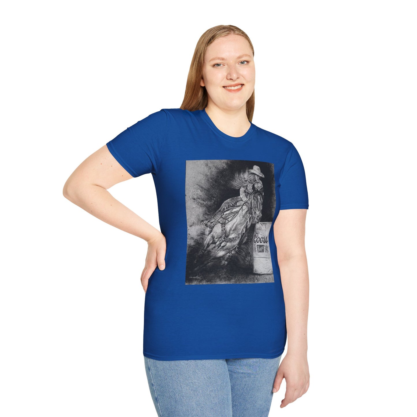 Sophie's Run. Rodeo Barrel Racer Unisex Softstyle T-Shirt